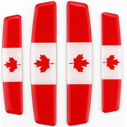 4Pcs/Set Canada Flag Car Door Edge Guard Strip Scratch Protector Anti-collision Trim door edge Guard Stickers