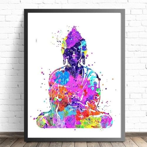 Abstract Splatter Buddha Posters and Prints Wall art Decorative Picture Canvas Painting For Living Room Home Decor Unframed