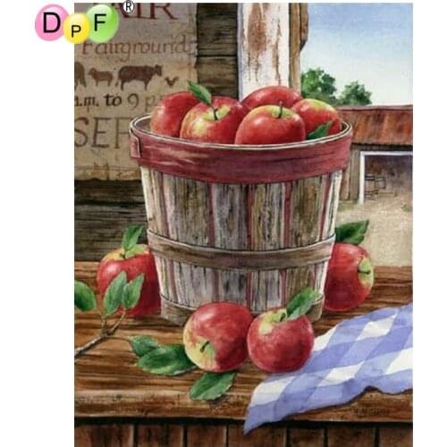 DPF DIY Barrel apple 5D wall painting diamond mosaic square crafts diamond painting cross stitch diamond embroidery home decor