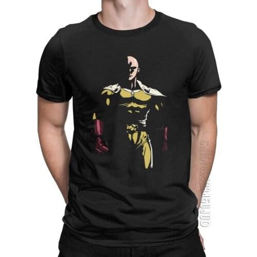 One Punch Man T-Shirt Men Saitama OPM Oppai Anime Manga Funny Pure Cotton Male Tees Crewneck Camisetas T Shirts Original Tops