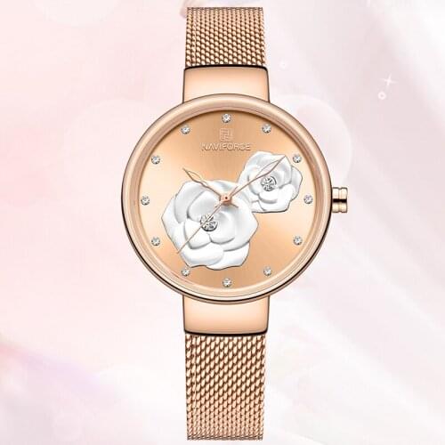 NAVIFORCE Fashion Simple Design Women Quartz Watches Luxury Brand Casual Dress Party Clock Ladies Women Watch Relogio Feminino