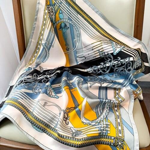 KOI LEAPING New small square scarf female printed multifunctional scarf summer sunscreen scarf shawl girlfriend gift