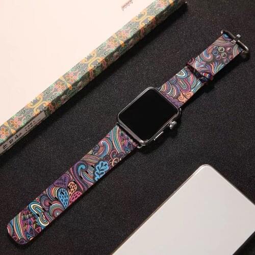 Strap for Apple Watch 5 4 Band 40mm 38mm Genuine Leather Bracelet wrist belt for iwatch 5 4 3 2 1 44mm 42mm watchband woman