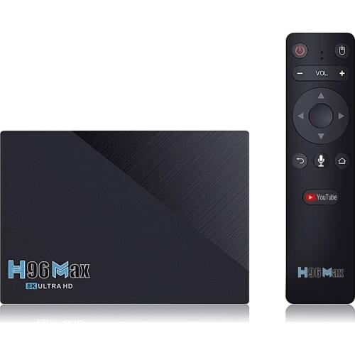 H96 Max RK3566 DDR4 8GB 64GB Android 11.0 TV Box with Voice Remote Control