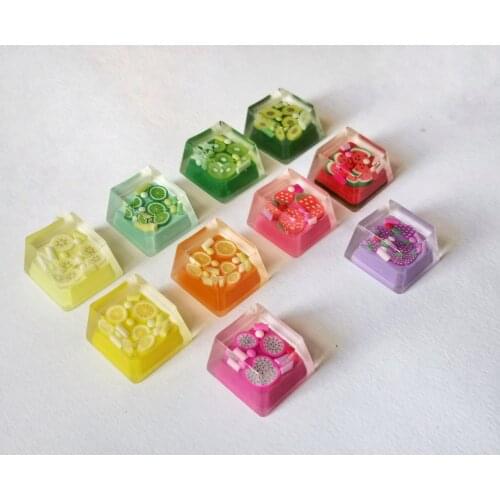 1PC Fruit Keycap Cartoon Design Custom Resin Keycap Game For Keyboard Keycap Is Suitable Cherry MX