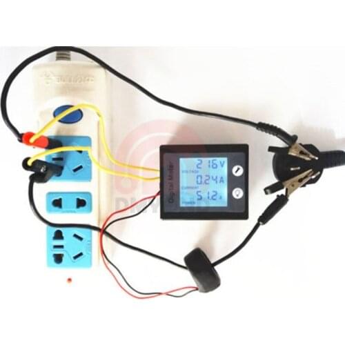 100A AC 80V-260V 220V 110V STN LCD Current Voltage Meter LCD Digital Led Ammeter Voltmeter Power Energy Voltage Current Meter