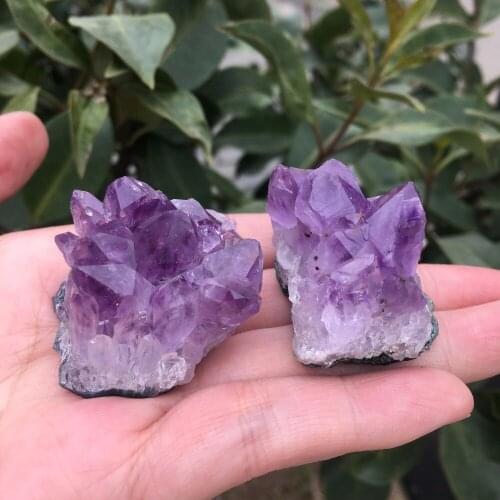 2pcs Natural Dream Amethyst Quartz Crystal Cluster Specimen Healing 65g