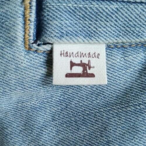 200pcs handmade label stock/clothing printed cotton ribbon/handicraft label garment printed tag/Retro Organic cotton label