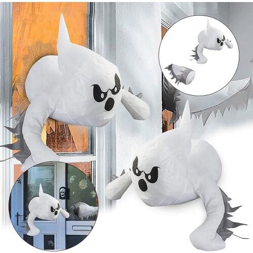 2021 Expressive Window Crasher Ghosts Halloween Horror Ghosts Window Decor Props Halloween Masquerade Scary Party Cosplay Props