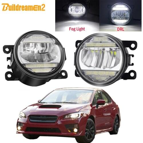 2in1 Car Driver + Passenger LED Fog Light Assembly DRL Daytime Running Lamp 30W 8000LM 12V Styling For Subaru WRX 2015 2016