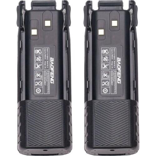 2Pcs Baofeng UV-82 DC 7.4V 3800mAh High Capacity Battery For BaoFeng UV-82 UV-82HX UV-82HP Walkie Talkie Two Way Radio BF-UV82