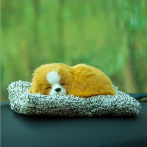 Auto Car Ornaments Plush Simulation Dog Car Decoration Plush Toy Instrument Panel Car Decoration Auto Interior Accessories Gift