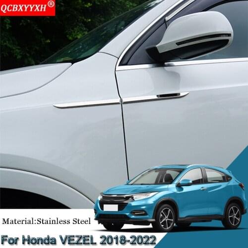 Car Styling Car Side Leaf Plate Decoration Sequins Leaf Board Side Label Stickers Auto Accessories Fit For Honda VEZEL 2018-2022