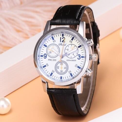 High Quality Clock Retro Design Leather Band Analog Alloy Quartz Wrist Watch watch men luxury Electronic Wristwatch reloj hombre
