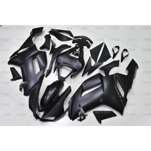 Ninja Zx-6r 2007 - 2008 Fairing Kits for Kawasaki Zx6r 07 Bodywork for Kawasaki Zx6r 07 Matter Black Plastic Fairings