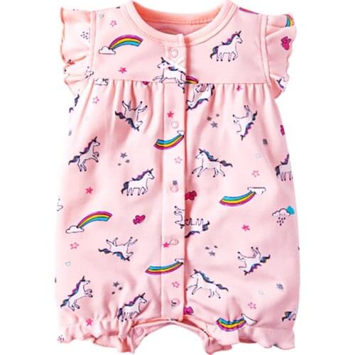 100% cotton Baby romper Short Sleeve baby clothing One Piece Summer Unisex Baby Clothes girl and boy jumpsuits Giraffe