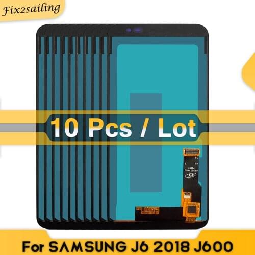 10PCS 5.6 Inch Copy-OLED LCD Display For Samsung Galaxy J600 J6 2018 J600F Touch Screen Digitizer Assembly Repair Parts Tested