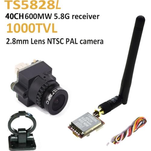 Hot sale FPV Mini Digital Video Camera 1000 TVL Line 2.8mm lens and TS5828L Micro 5.8G 600mW 40CH Transmitter For RC qulticopter