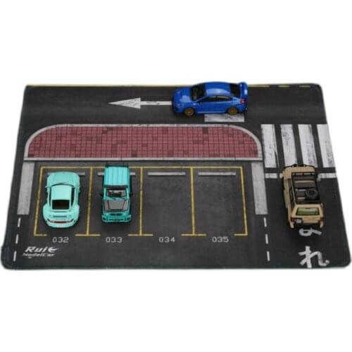 Mouse Pad Diy Scene 1:64 Scale Parking Lot View Street Display Collection Gifts Adult Favorites Toy Table Mat No Car
