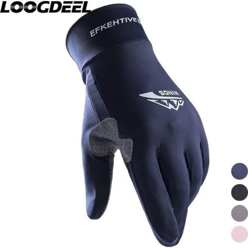LOOGDEEL Fishing Gloves Non-slip Full Finger Sun Protection Lightweight Breathable Skin-friendly Comfortable Fishing Gloves
