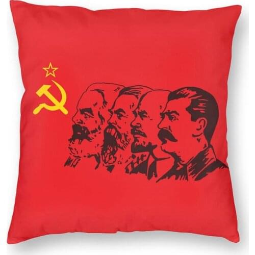 Marx Communism Flag Cushion Cover 40x40cm Decoration 3D Printing Russian Russia Soviet Union USSR CCCP Flags Throw Pillow