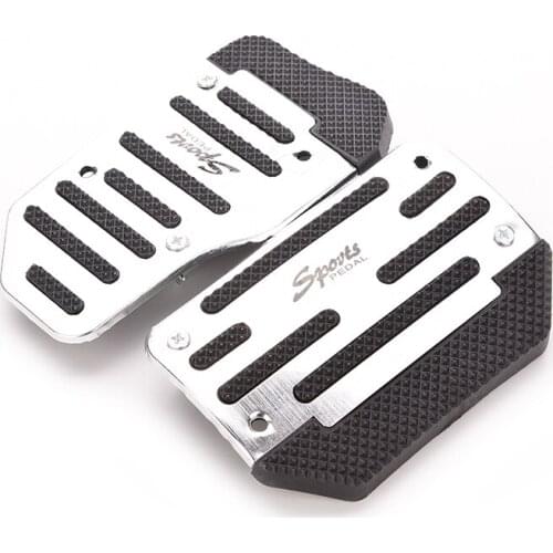 New Blue Silver Red Universal Non Slip Aluminum Rubber Automatic Transmission Car Pedal Cover Set For Brake Accelerator 2pcs/set