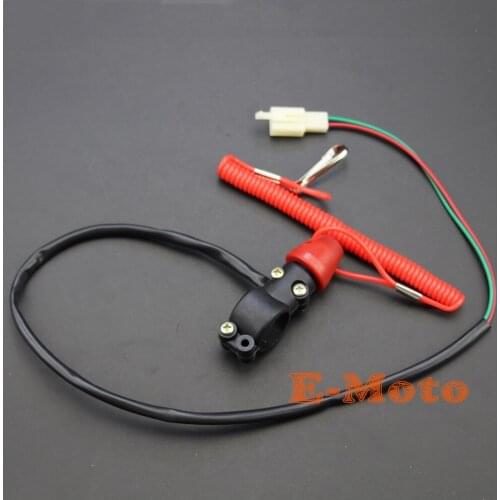 NEW 7/8'' Tether Line Stop Kill Switch Button For 43cc 47cc 49cc Mini PIT Pocket Rocket Quad Dirt Bike ATV