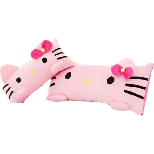 Lovely Kitty Plush Pillow Removable and Washable Pillow KT Cat Sofa Cushion Car Waist Pillow Gift for Girls Valentines Day
