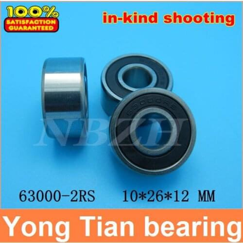 Excavator bearing 63000 2RS 63000-2RS 10X26X12mm 10*26*12mm Double Shielded Deep Ball Bearings Large breadth