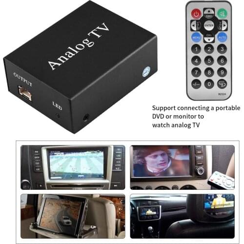Portable Car Special Analog TV Set-top DVD Box Receiver with Remote Control TV-Tuners Car Electronics Accessories