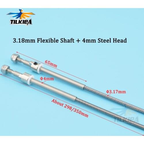 RC Boat 3.18mm flexible Shaft with 4mm Hard steel Shaft High Quality Flexible Axle For RC Boat