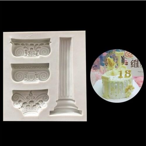 Roman column Cakes Molds Silicone Mold Fondant Cake Chocolate Soap Candy Biscuit Sugar Mold Baking Kitchen Accessories DIY