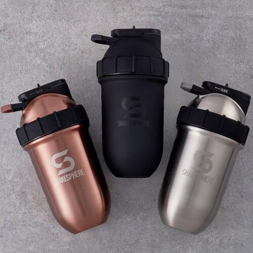ShakeSphere Tumbler Protein Shaker Bottle Steel Water Bottle Sport Shaker for Protein Powder Mixing Fitness Gym Bottle 700ml