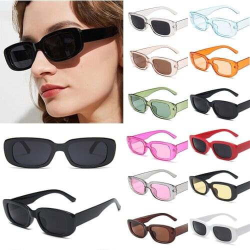 Vintage Small Rectangle Women Sunglasses Popular Fashion Multicolor Eyewear Men Women Trending Sun Glasses Shades Sunglasses