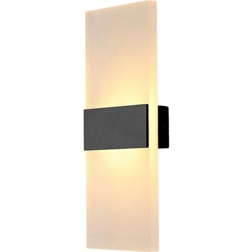 LED Wall Lamp Light Bed-lighting Personal Ultra-thin Acrylic Aluminum Material Wall Pathway Lamp with Rectangle Shape