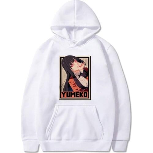 Unisex Kakegurui Printed Pullover Hoodie for Women Sport Casual and Loose Student Tops Daily Cool Sweatshirt Size XS-4XL
