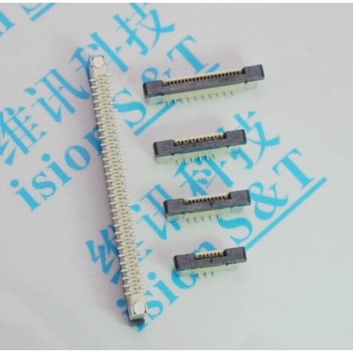 10PCS/LOT 0.5mm FPC cable tray vertical patch connector with lock 12 / 24 / 30 / 40p vertical patch cross pin
