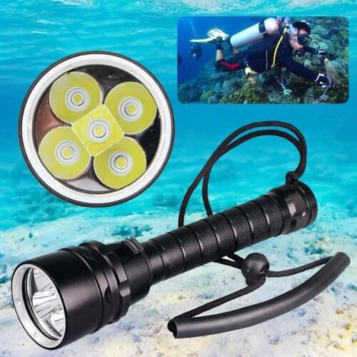 Aluminium Alloy Waterproof Underwater Scubas Diving Flashlight Torch Lamp Light Waterproof For Outdoor
