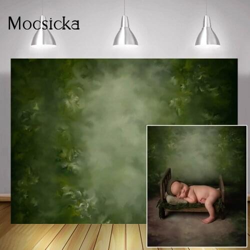 Green Texture Abstract Photography Backdrop Photo Studio Baby Birthday Portrait Background Wedding Old Master Photocall Props