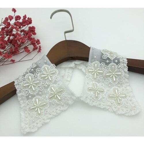 Women Shirt Detachable Collars Vintage Female Solid Color Fake Collar Ladies Dress Tops False Collar Necklace Choker Decor