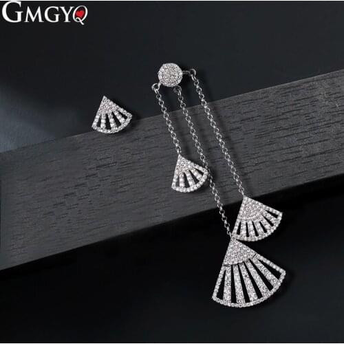 GMGYQ Aretes De Mujer Modernos Asymmetrical Fashion Dangling Earrings For Women 2018 Statement Geometric Accessories