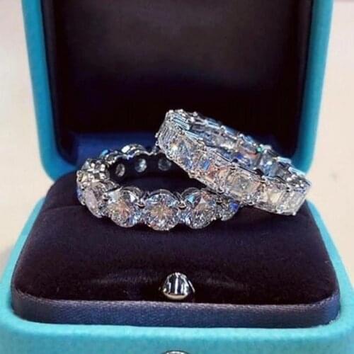 Choucong Promise Ring Round Princess cut 5A Zircon Stone 925 Sterling Silver Engagement Wedding Band Rings for women Jewelry