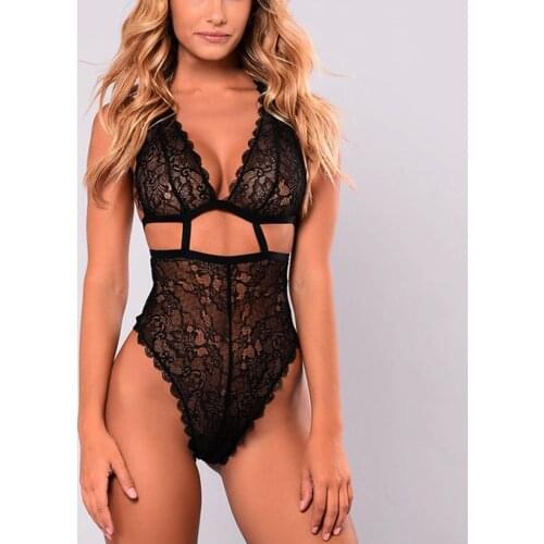 Hollow Sexy Bodysuit Womens Underwear Backless Lace Sexy Lingerie Porn Intimate Teddy Body Erotic Lingerie Woman Sex Costumes