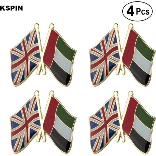 United Kingdom U.A.E Friendship Flag Pin Lapel Pin Badge Brooch Icons 4pcs