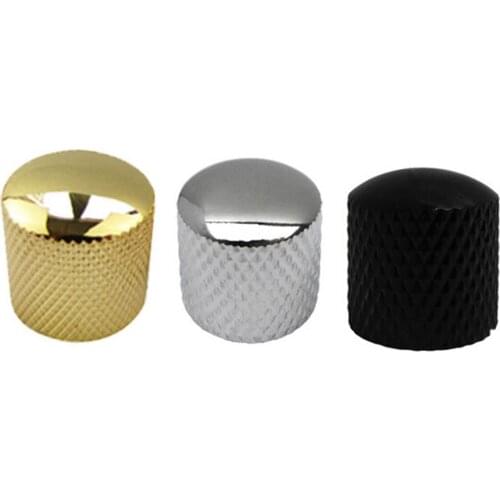 1PCS 18mm Metal Guitar Knobs Black 6mm Dome Tone Volume Knobs for Bass Guitar Speed Control Knobs Potentiometer Control Knobs