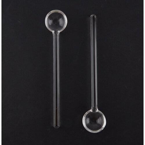 1 Piece Long Handle Glass Tea Spoons Tableware Clear Coffee Stirring Spoons Flatware For Home Kitchen Restaurant