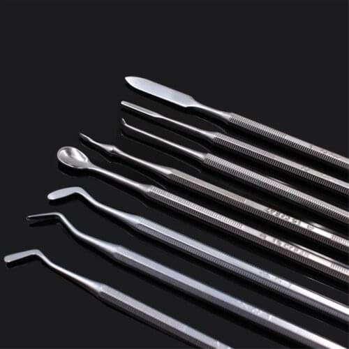 1pc Dental Composite Resin Filling Tool Cement powder Spatula Mixing Knife Wax Scoop Stainless Steel Carving knife Instrument