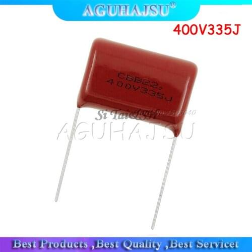 10PCS 400V335J 3.3uF Pitch 25mm 400V 335 3300nf CBB Polypropylene film capacitor