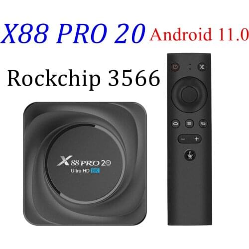 10PCS TV BOX X88 Pro 20 Android 11 RK3566 Quad-Core 8GB DDR4 64GB/4GB 32GB LAN 1000M 2.4G/5G Dual Wifi BT4.0 4K HD Media player