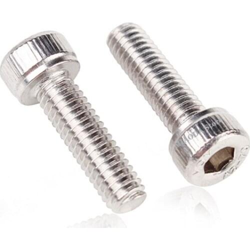 20Pcs DIN912 M1.6 M2 M2.5 M3 M4 304 Stainless Steel Hexagon Socket Head Cap Screws Bicycle Hex Bolts HW003